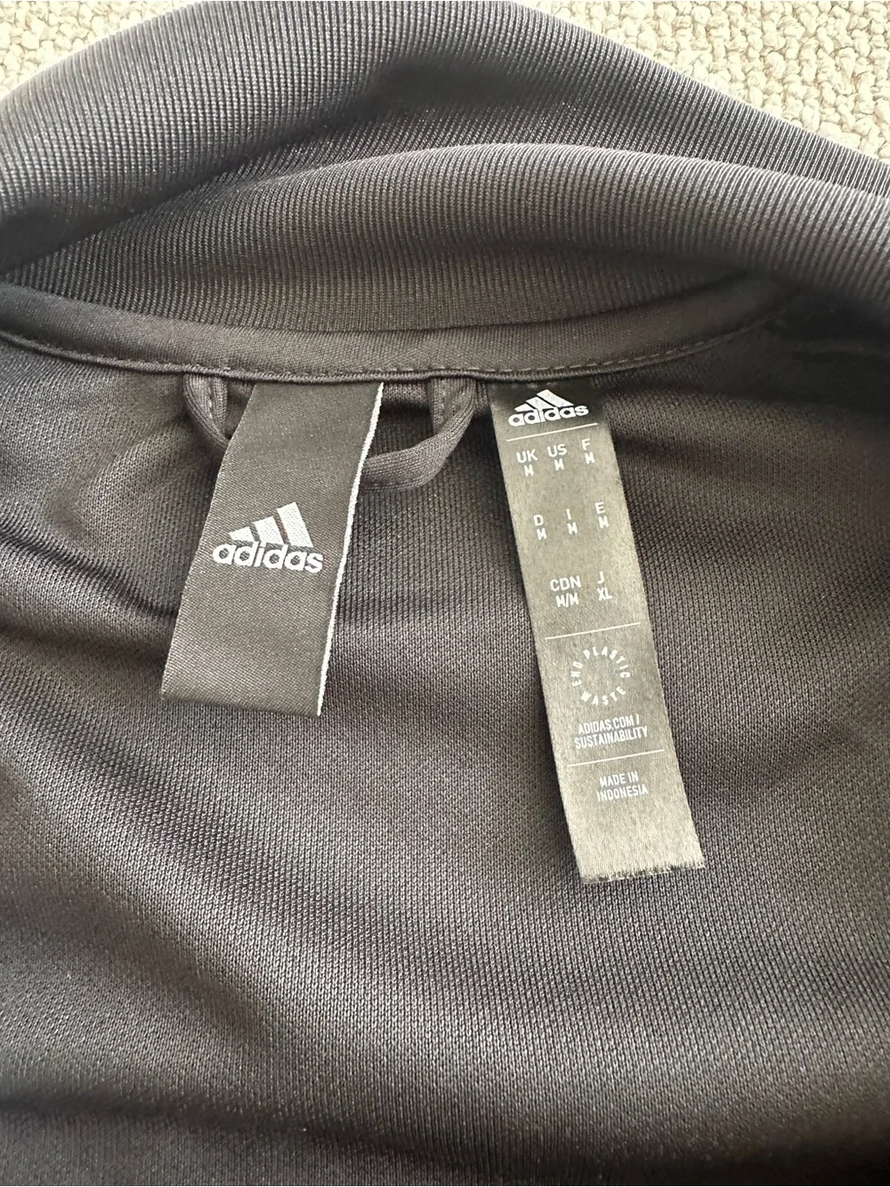 Adidas Rich Mnisi Black Jacket with Multicolor Camo Left Sleeve